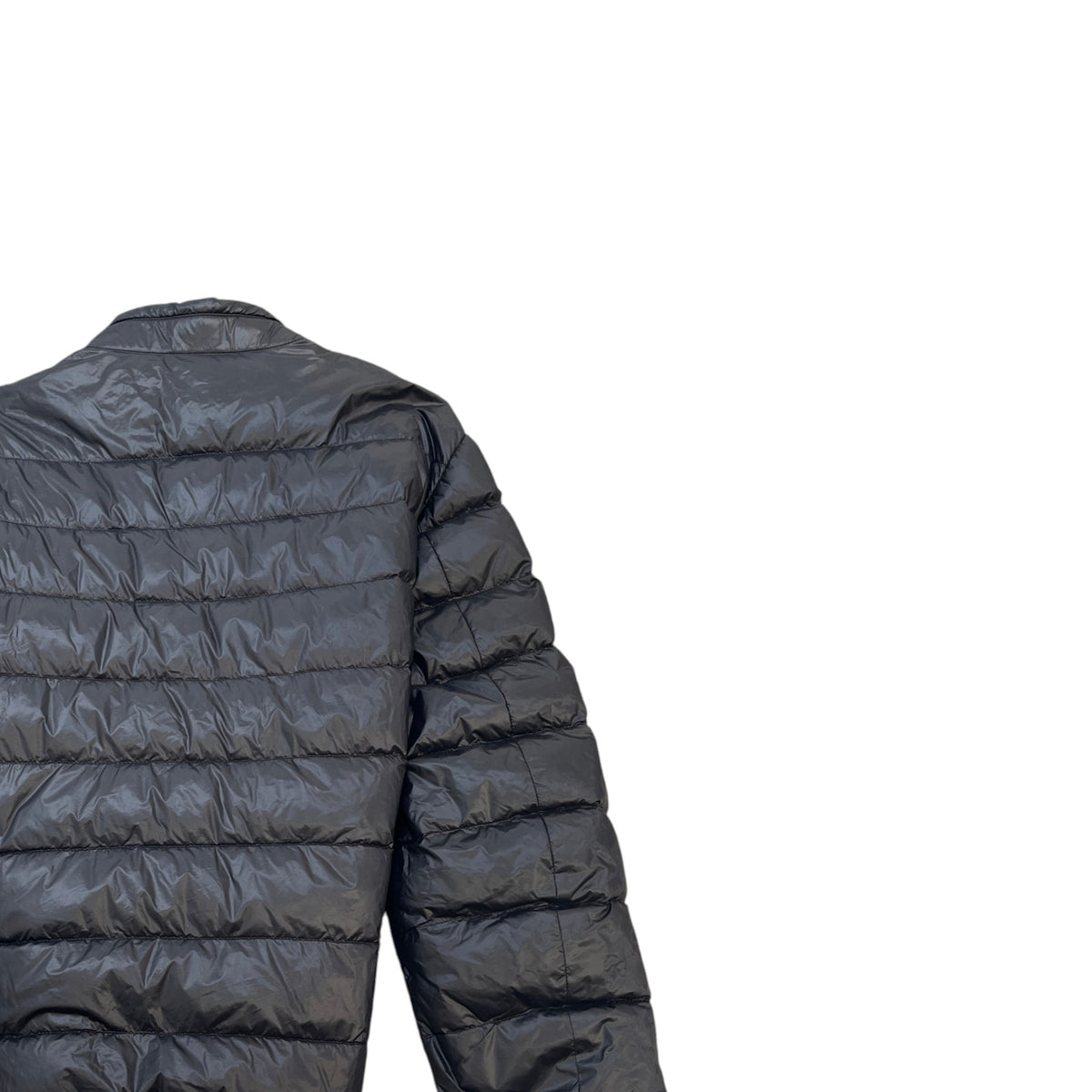 Men's Re-Nylon Plaque Logo Down Jacket Black Size XL - Photo 4