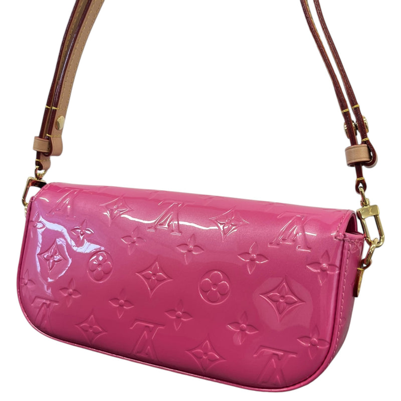 Women's Leather Vernis Malibu Pochette Handbag Pink