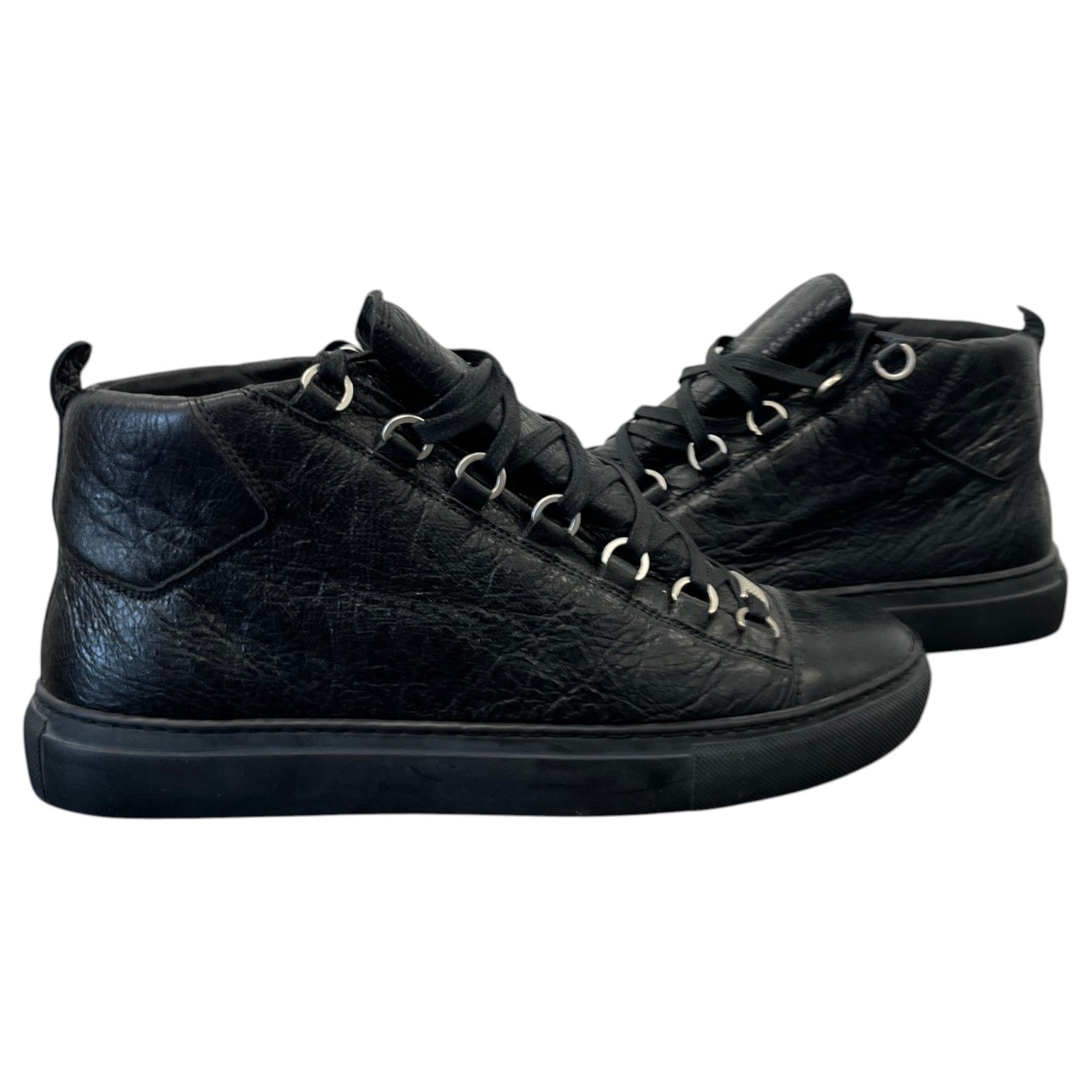 Balenciaga Men's Arena High Trainers Black Size 6 - Photo 3