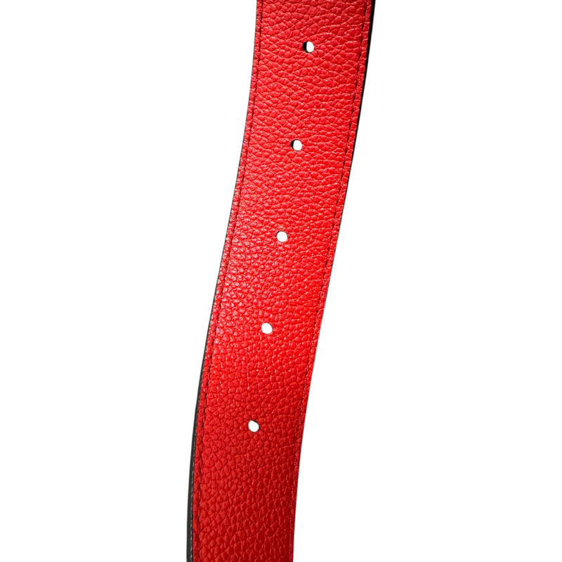 Women's LV Reversible Monogram Belt Red Size W32