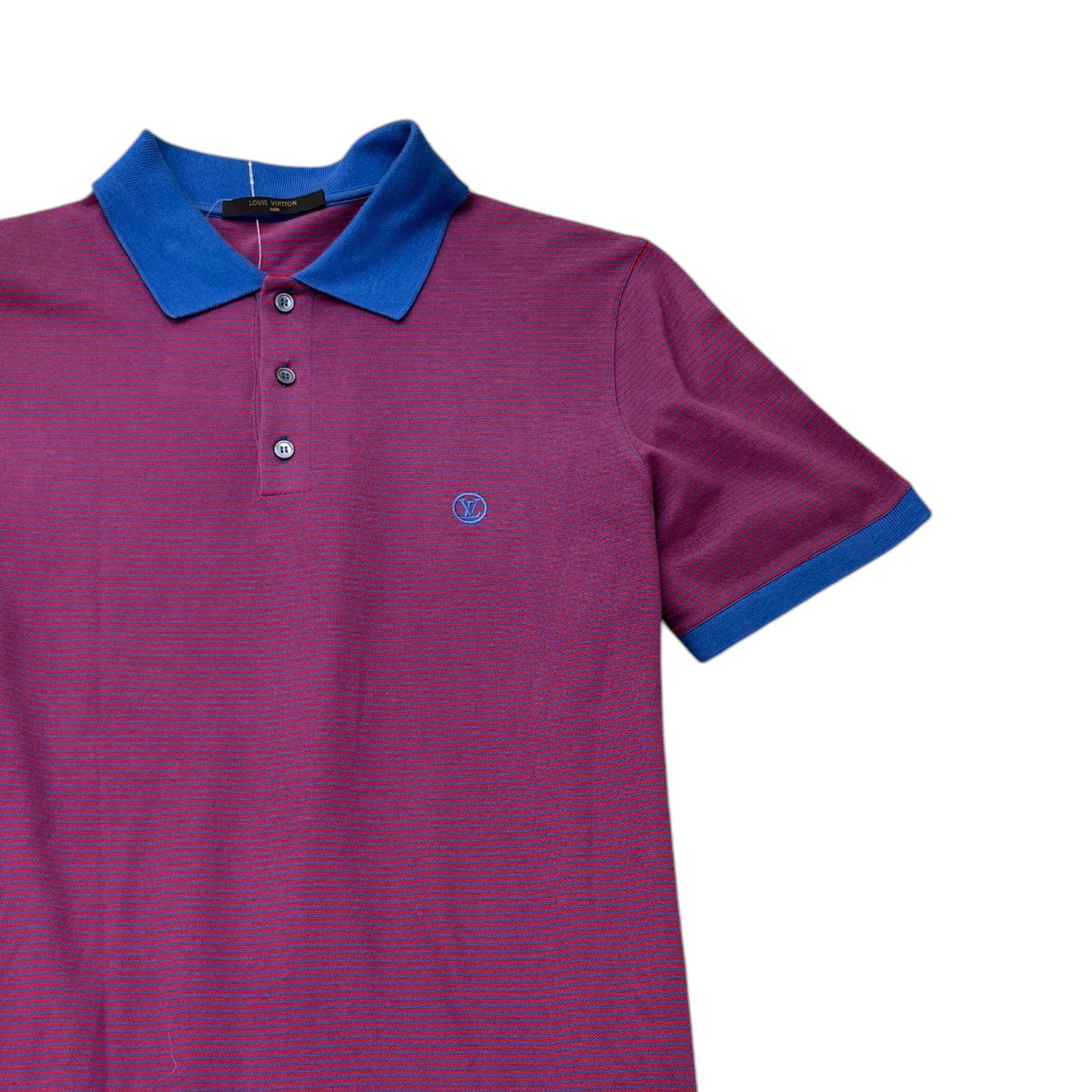 Men's Fil A Fil Striped Polo Shirt Multi-Coloured Size XL - Photo 3