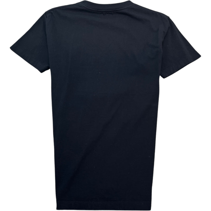 Men's Brick Print Logo T-Shirt Black Size S