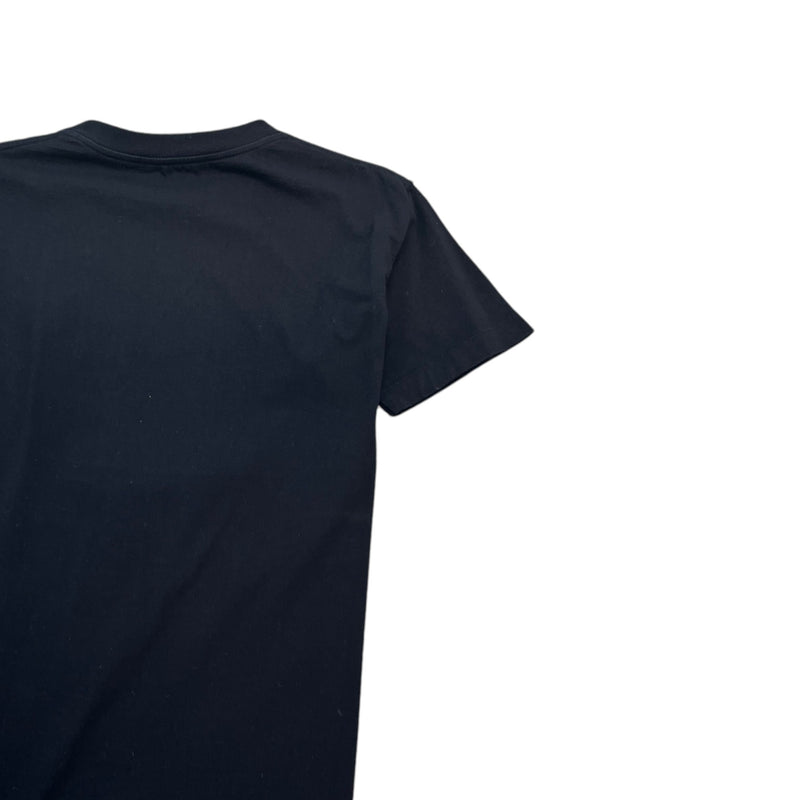 Men's Brick Print Logo T-Shirt Black Size S