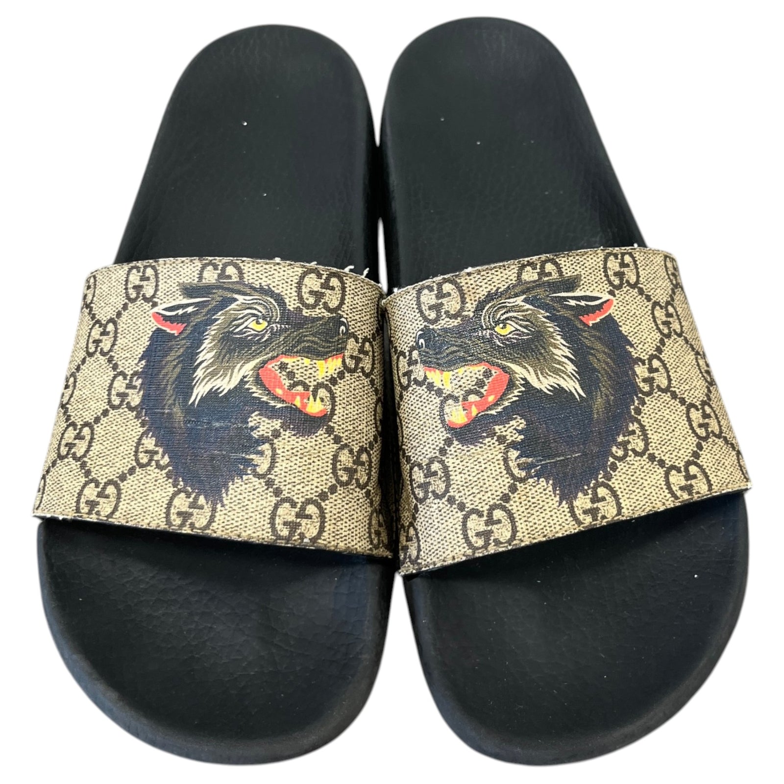 Men's GG Supreme Slides Beige Size UK 8 / EU 42 - Photo 6