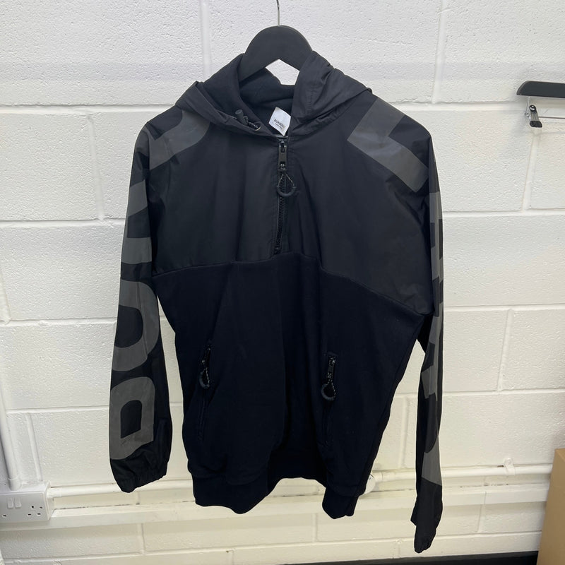Men's Reflective Logo Hoodie Black Size XS