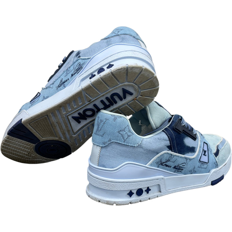 Men's LV Low Trainers Blue Size UK 8.5 / EU 42.5