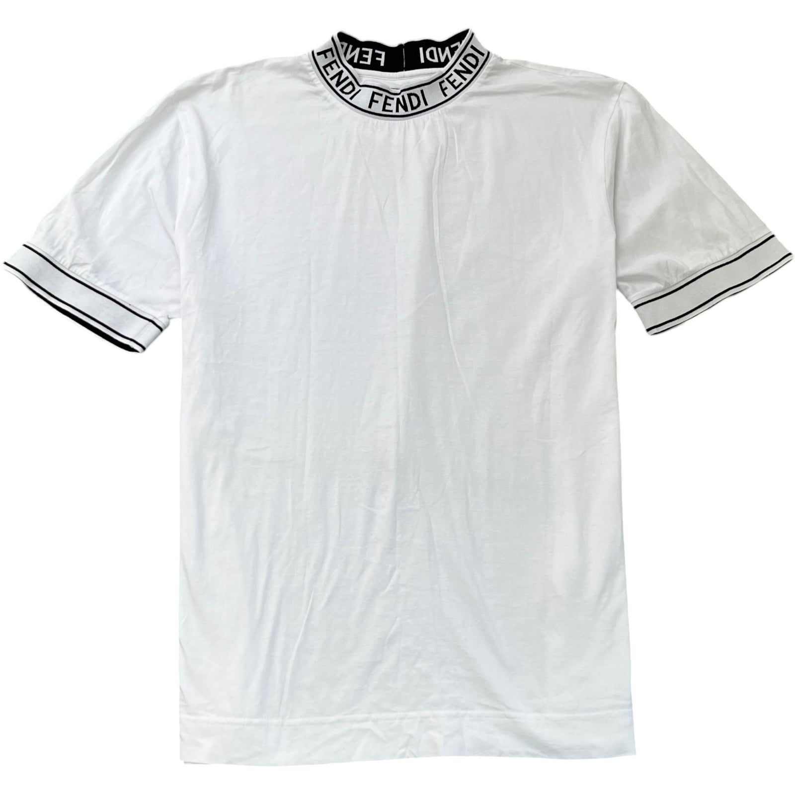 Men's Neck Logo T-Shirt White Size XL - Photo 1