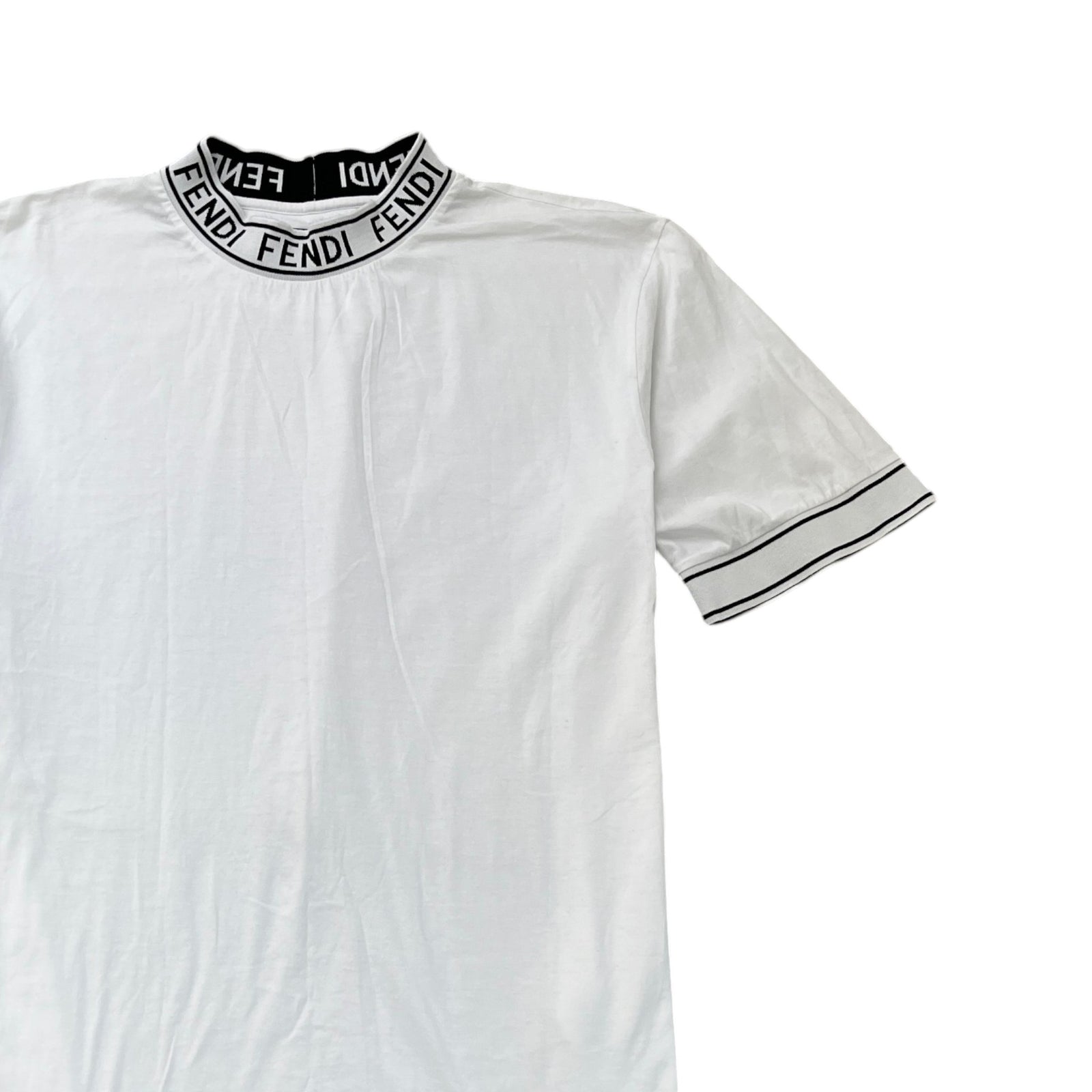 Men's Neck Logo T-Shirt White Size XL - Photo 3