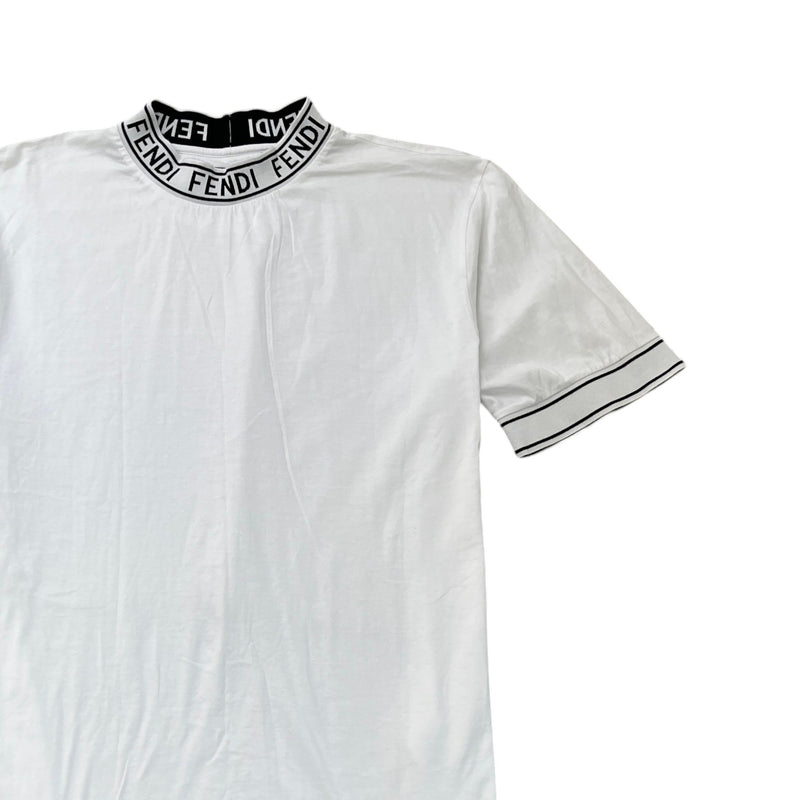 Men's Neck Logo T-Shirt White Size XL
