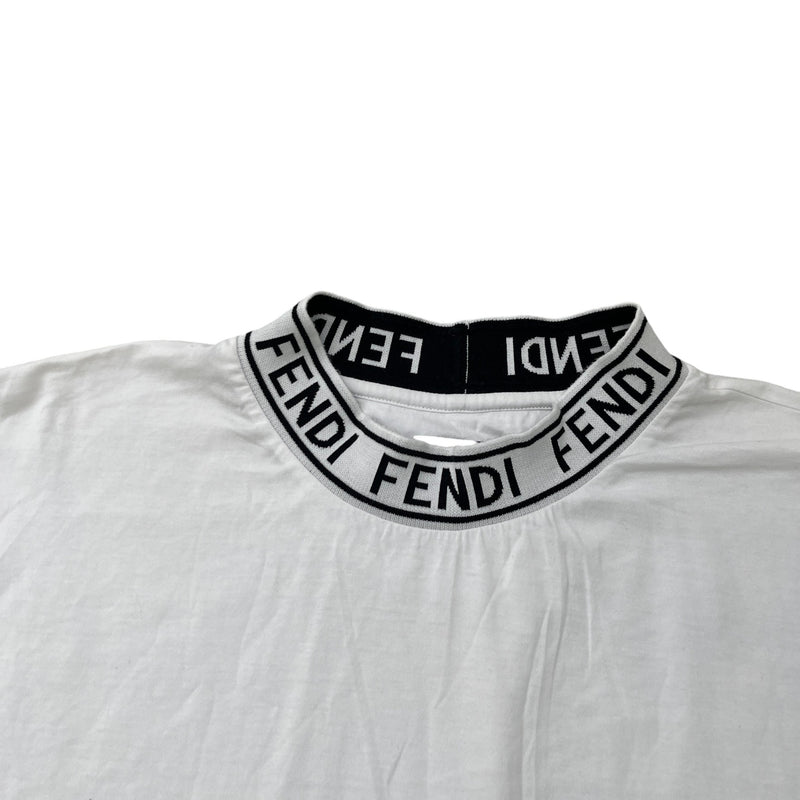 Men's Neck Logo T-Shirt White Size XL