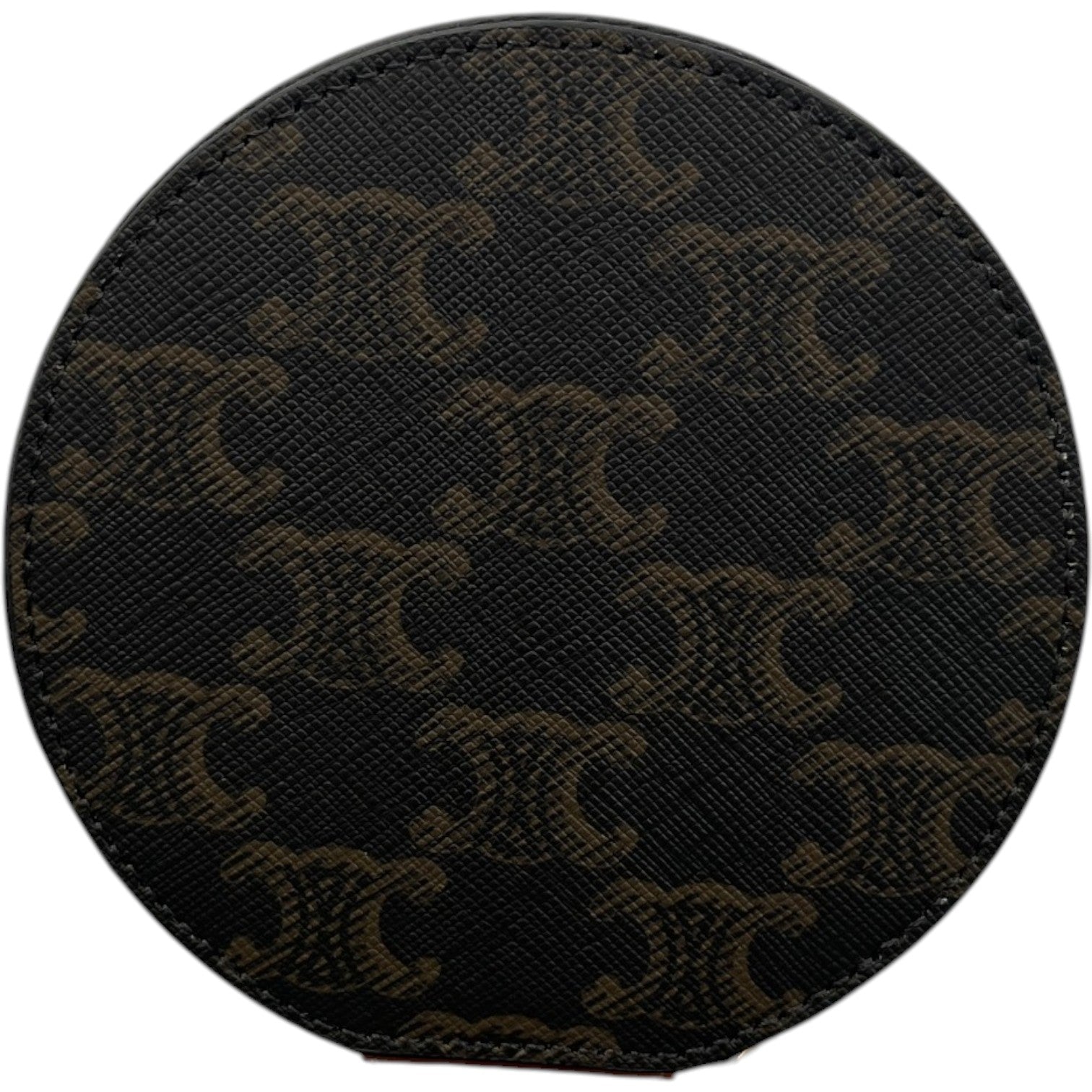 Women's Triomphe Canvas Zipped Round Case Purse Brown - Photo 1