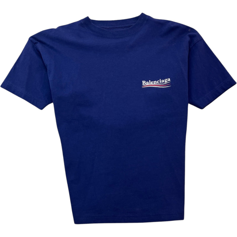 Men's Logo Print T-Shirt Blue Size XS