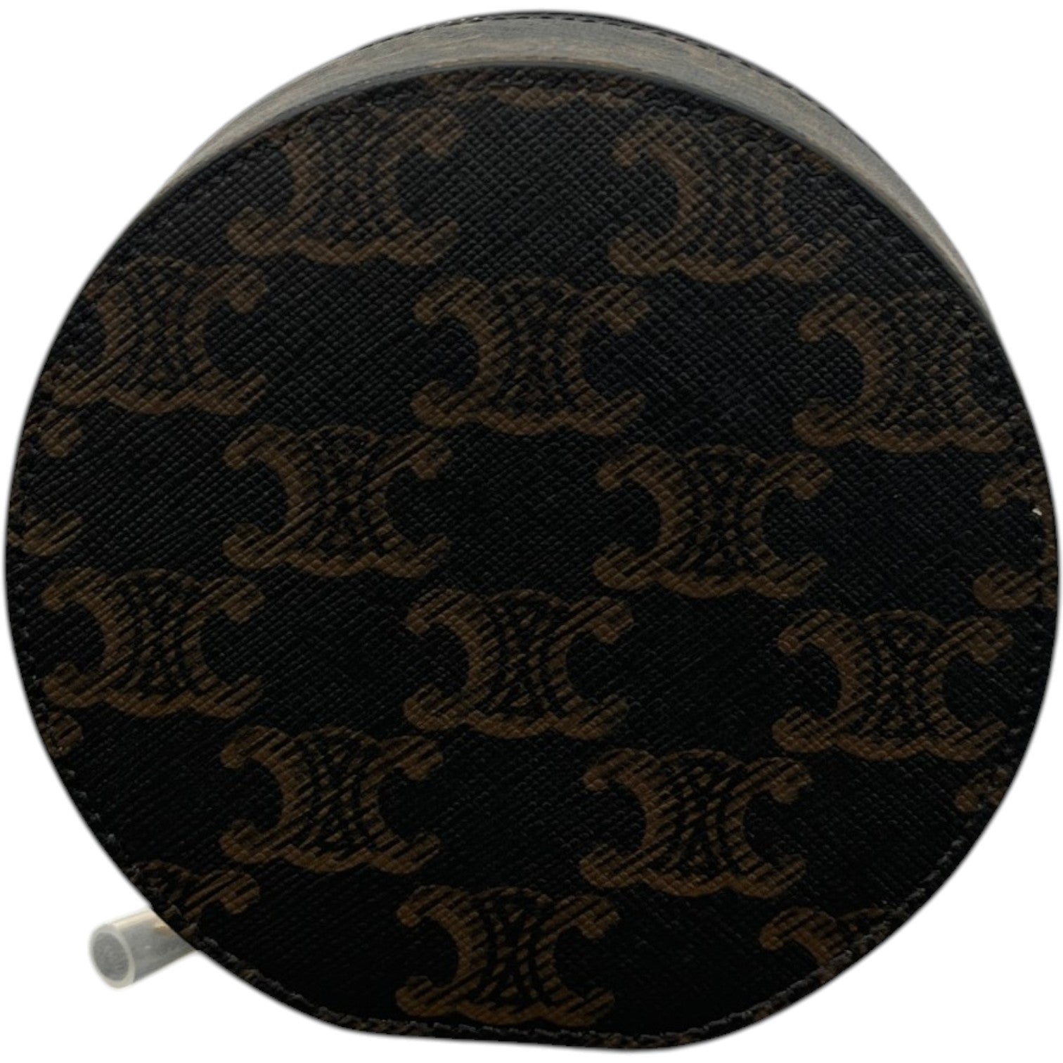 Women's Triomphe Canvas Zipped Round Case Purse Brown - Photo 6