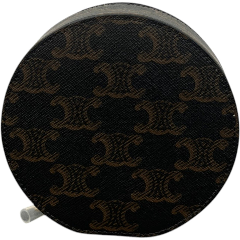 Women's Triomphe Canvas Zipped Round Case Purse Brown