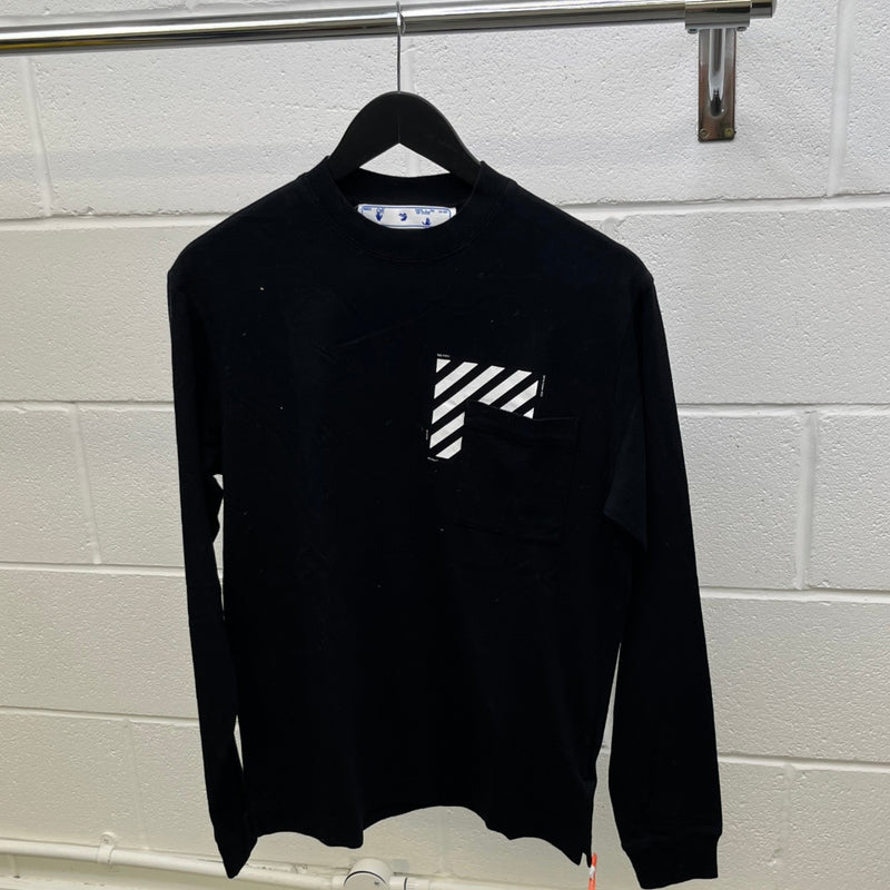 Men's Diag Skate Long Sleeve T-Shirt Black Size XS
