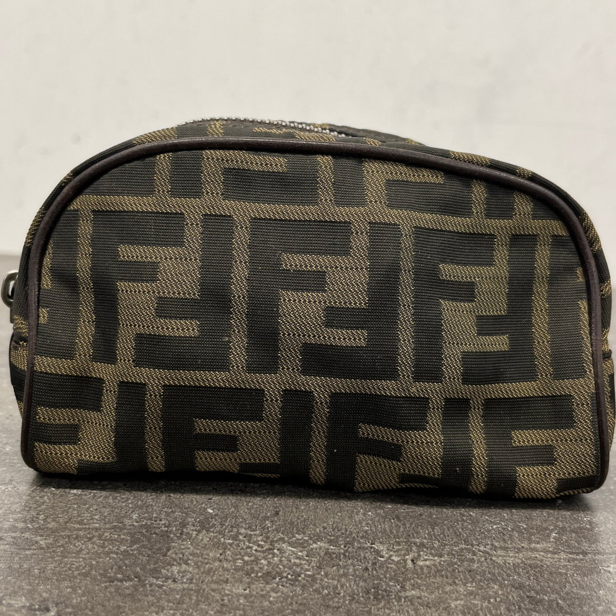 Women's FF Monogram Toiletry Bag Brown - Photo 12