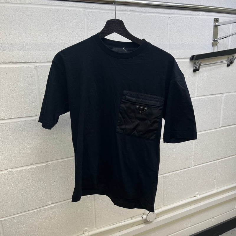 Men's Re-Nylon Plaque Logo Top Black Size S