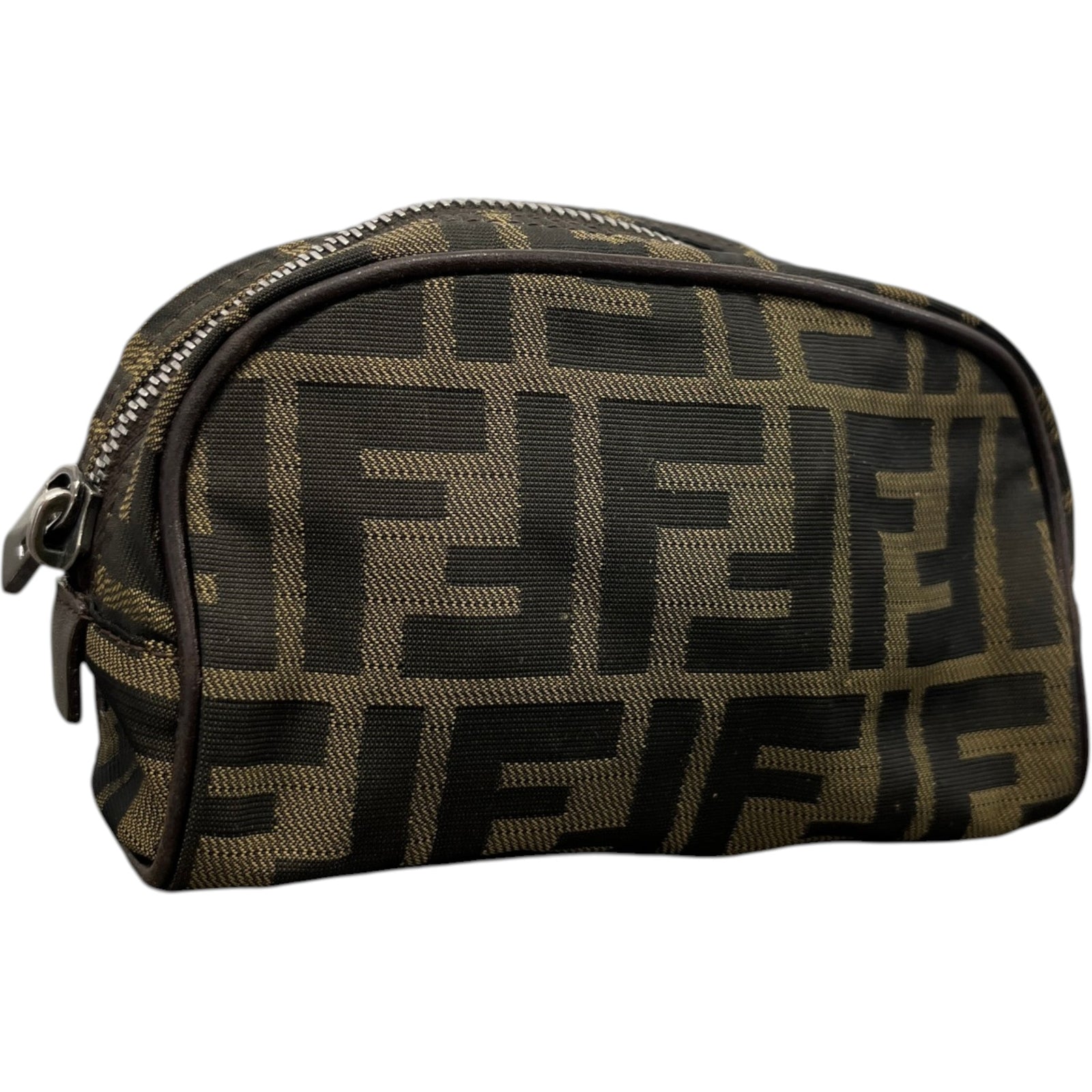 Women's FF Monogram Toiletry Bag Brown - Photo 3