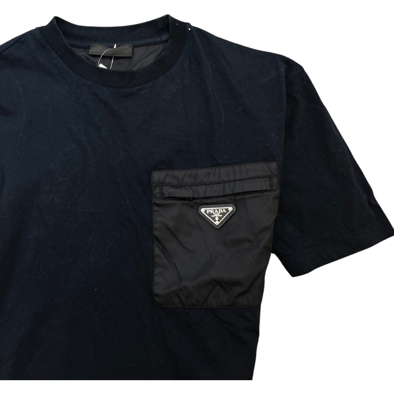 Men's Re-Nylon Plaque Logo Top Black Size S