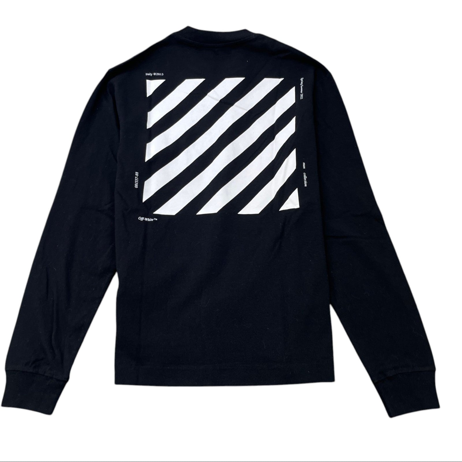 Men's Diag Skate Pocket Long Sleeve T-Shirt Black Size XS - Photo 2