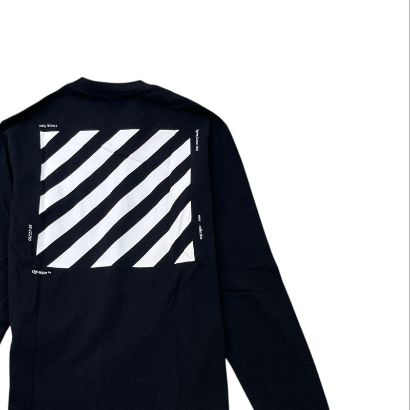 Men's Diag Skate Long Sleeve T-Shirt Black Size XS