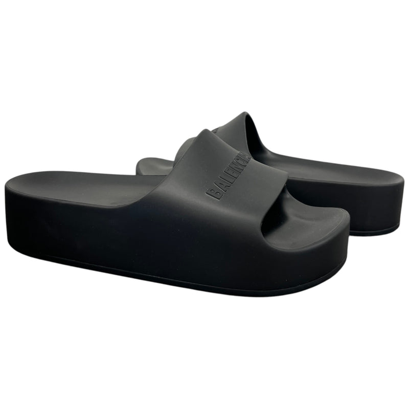 Women's Chunky Platform Slides Black Size UK 7 / EU 40