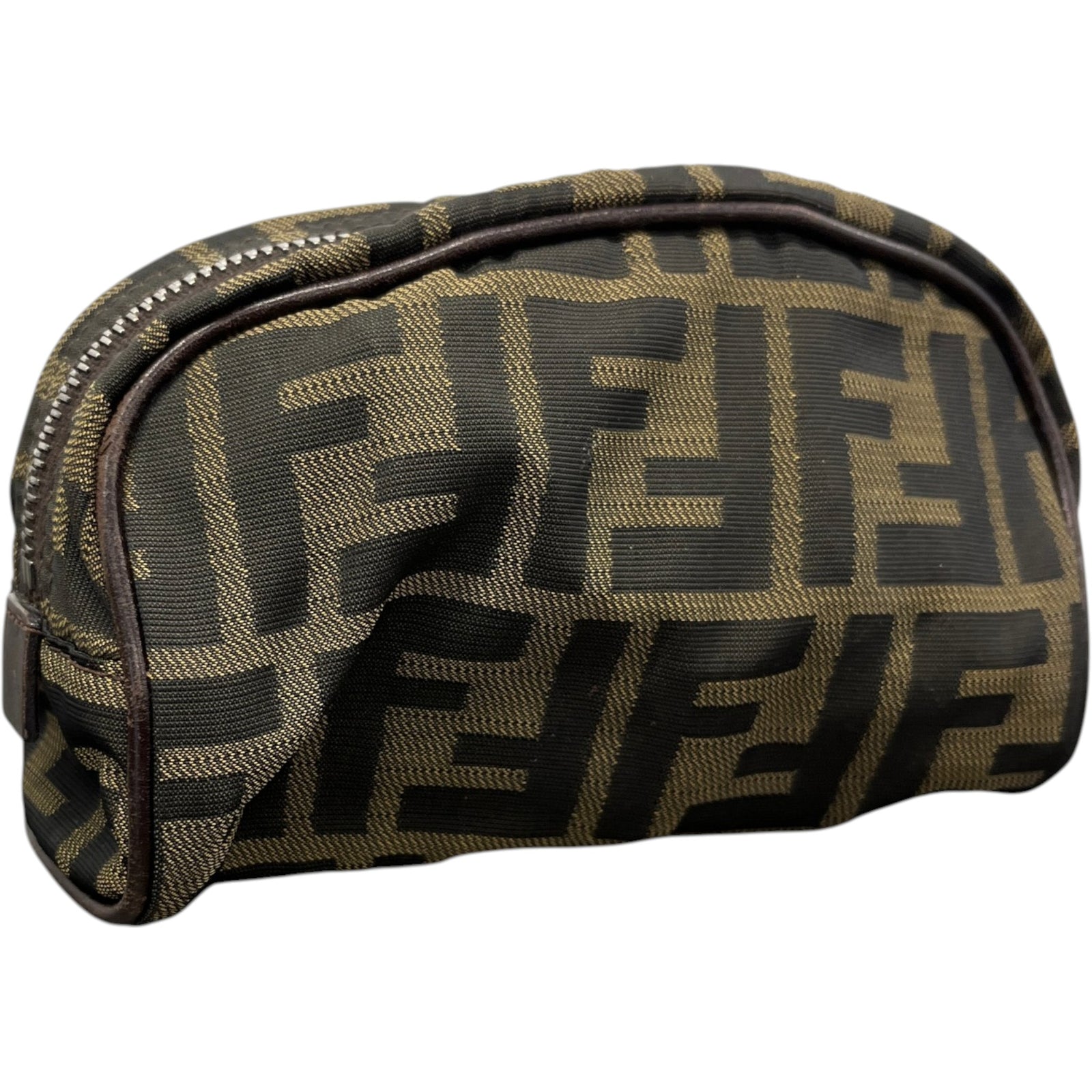 Women's FF Monogram Toiletry Bag Brown - Photo 7