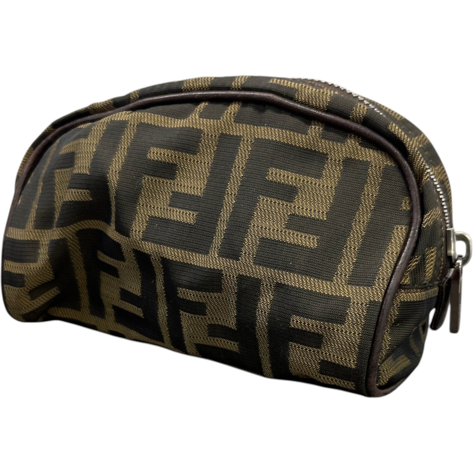 Women's FF Monogram Toiletry Bag Brown - Photo 8