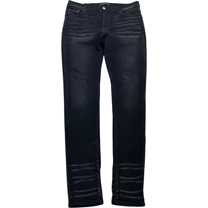 Men's Distressed Jeans Black Size XL / W36