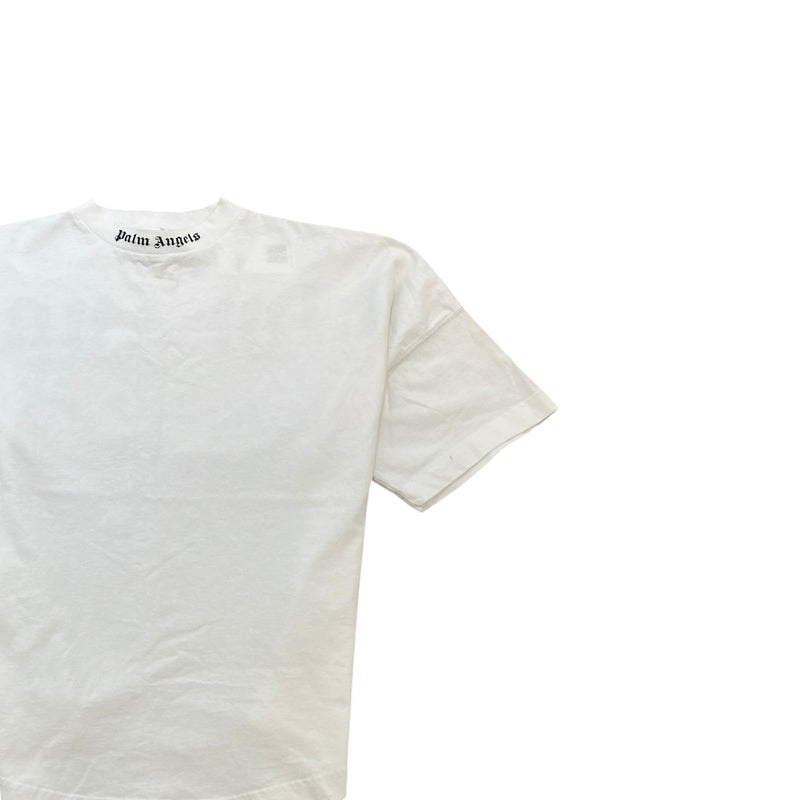 Men's Logo Print Polo Shirt White Size XS