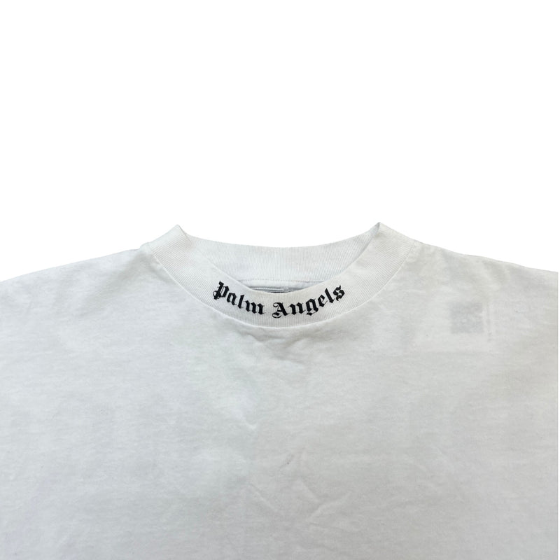 Men's Logo Print Polo Shirt White Size XS