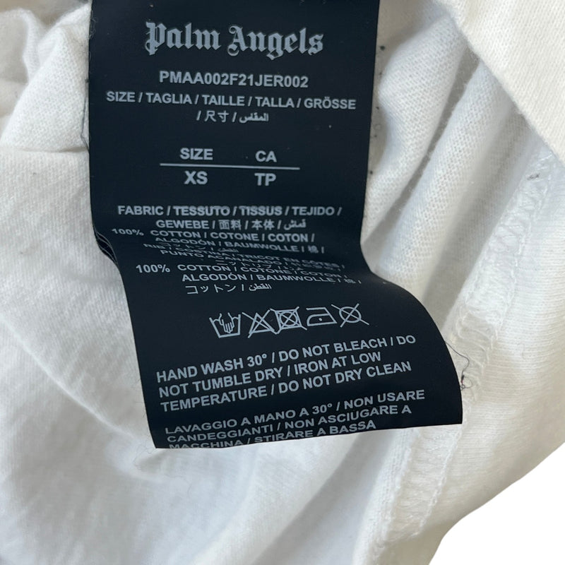 Men's Logo Print Polo Shirt White Size XS