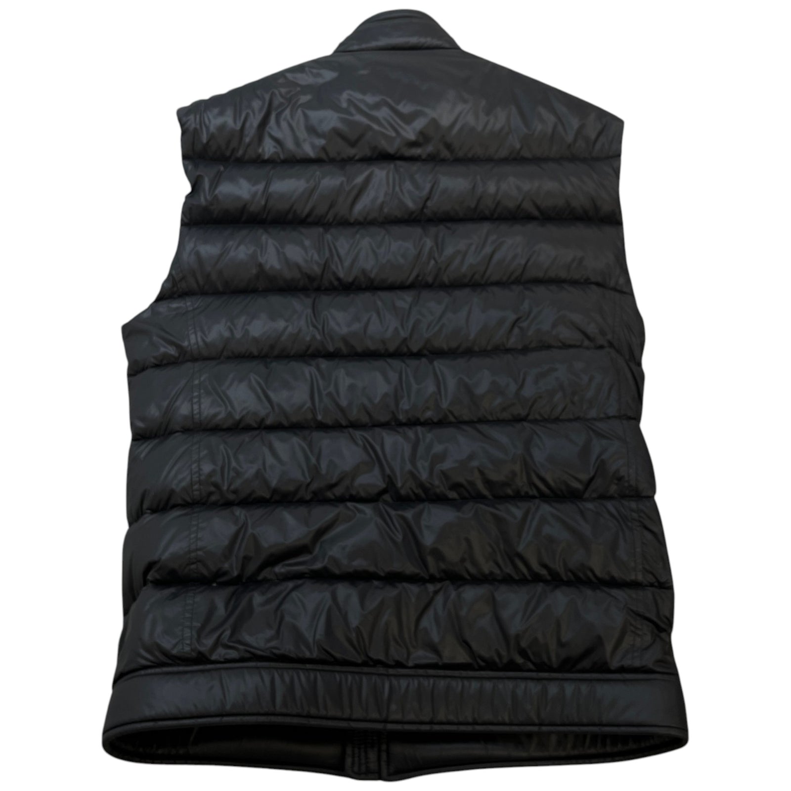 Prada Men's Triangle Logo Plaque Gilet Black Size M - Photo 2