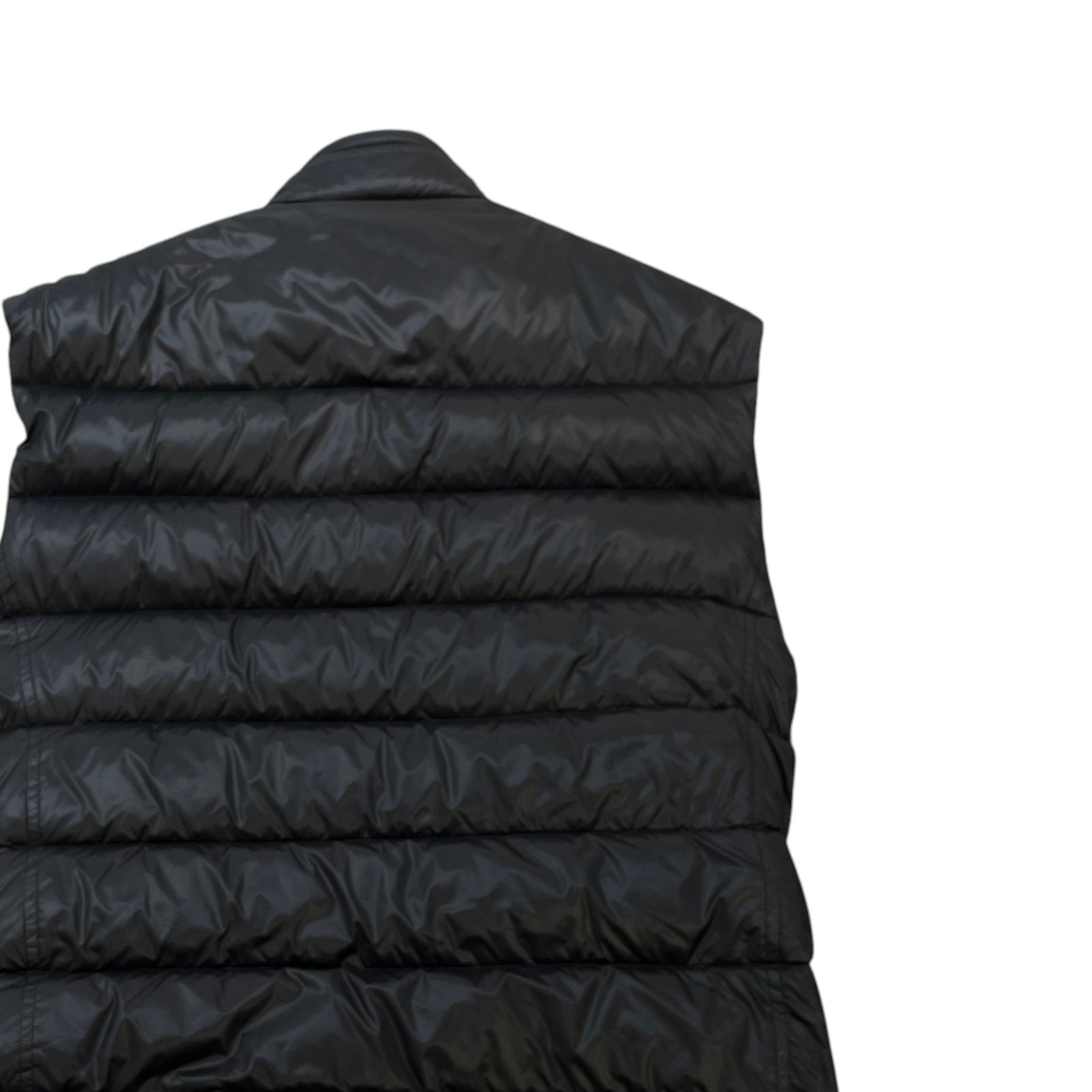 Prada Men's Triangle Logo Plaque Gilet Black Size M - Photo 4