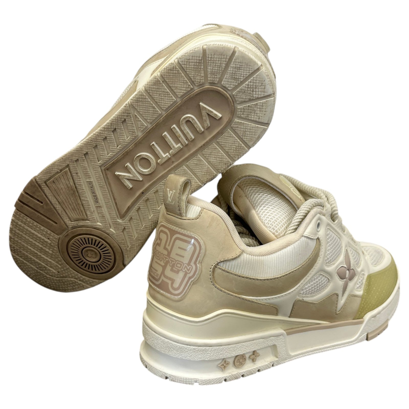 Men's LV Skate Low Trainers Beige Size UK 10 / EU 44 - Photo 10
