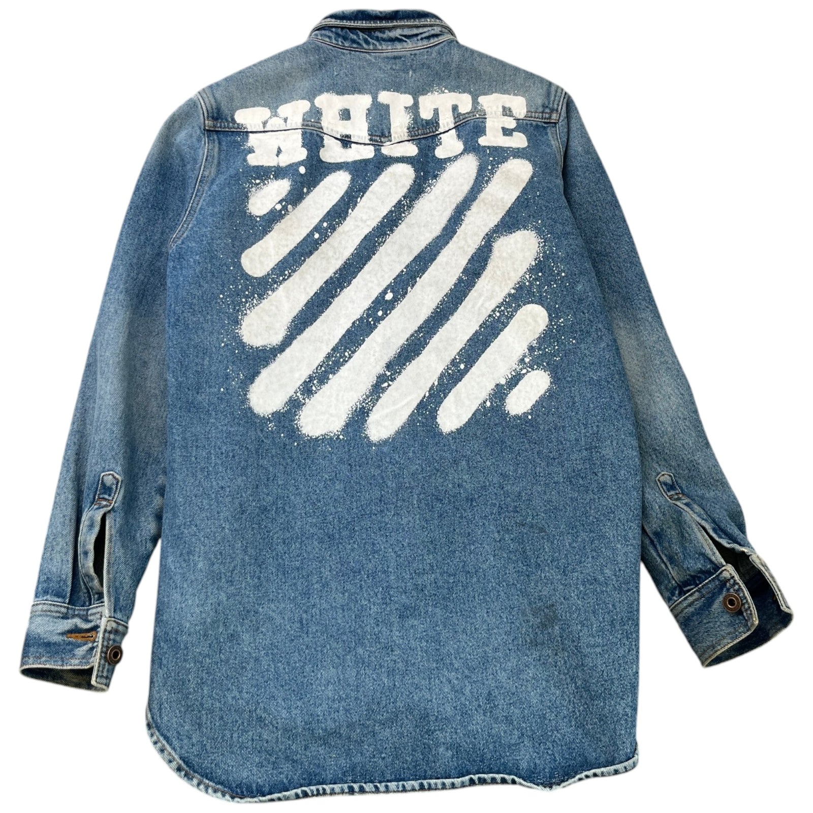 Men's Spray Painted Logo Jacket Blue Size XS - Photo 2