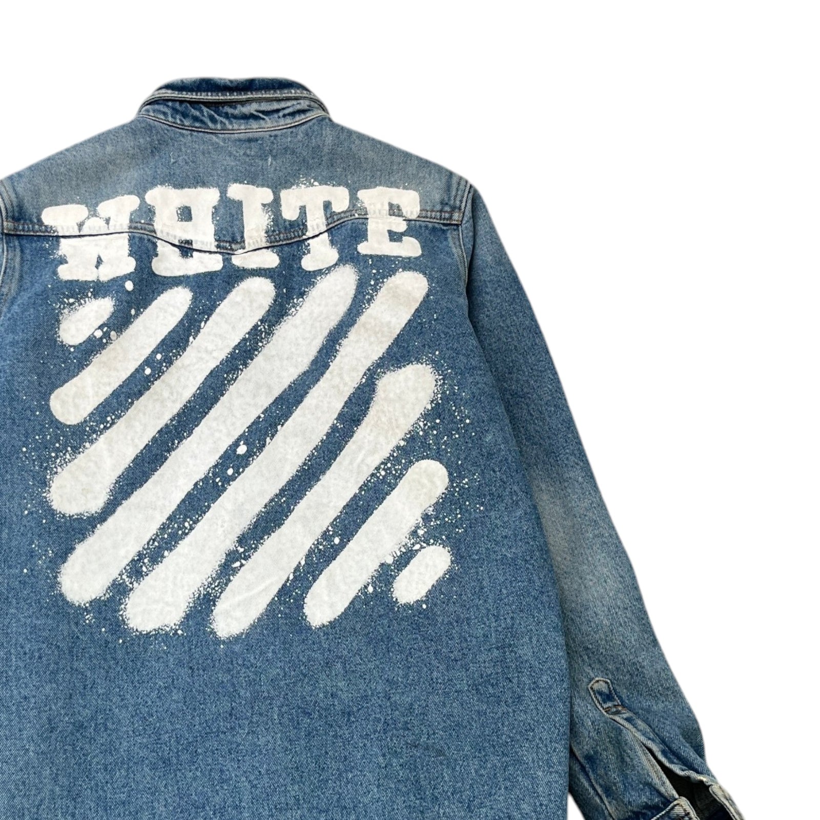 Men's Spray Painted Logo Jacket Blue Size XS - Photo 4