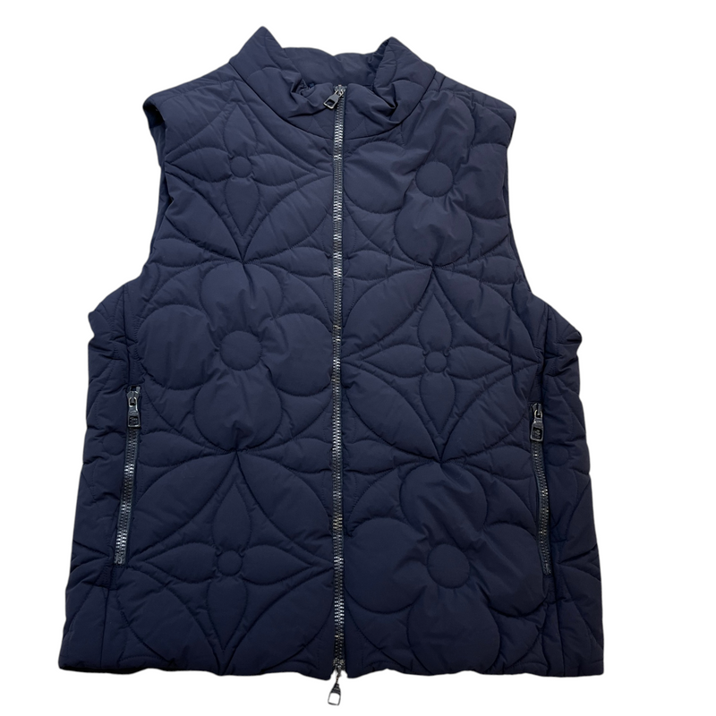 Louis Vuitton Men's Padded Monogram Flower Gilet Navy Size M