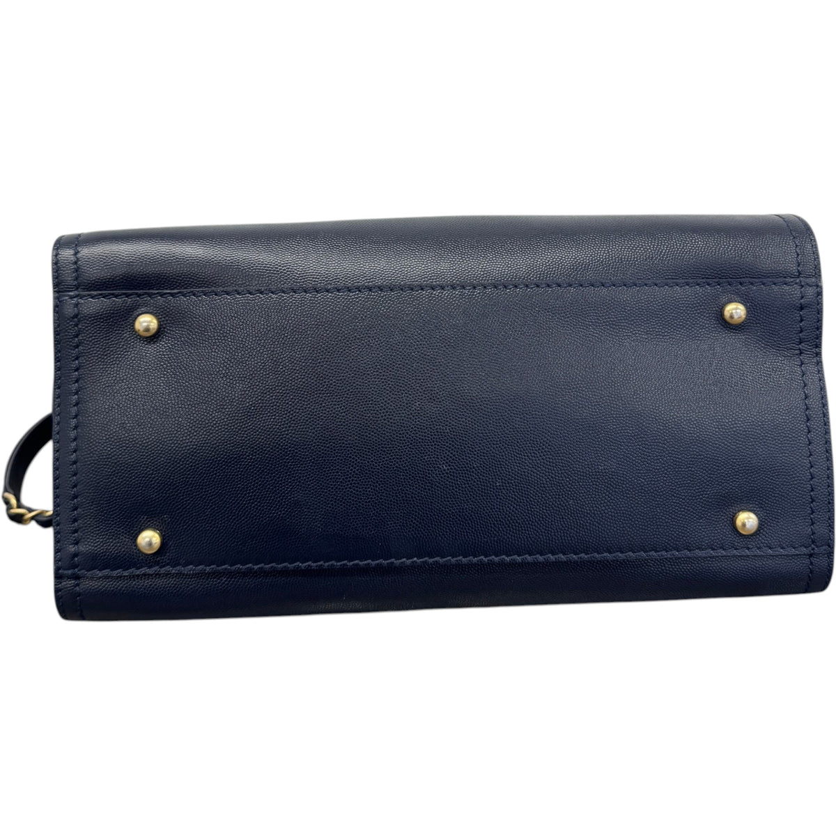 Women's Small Studded Deauville Tote Handbag Navy - Photo 9