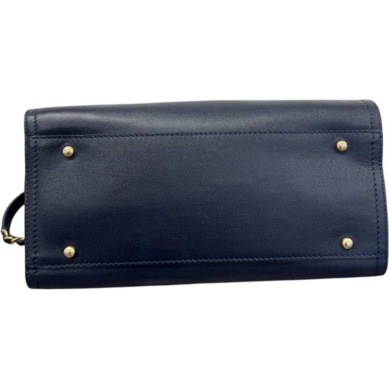 Women's Small Studded Deauville Tote Handbag Navy