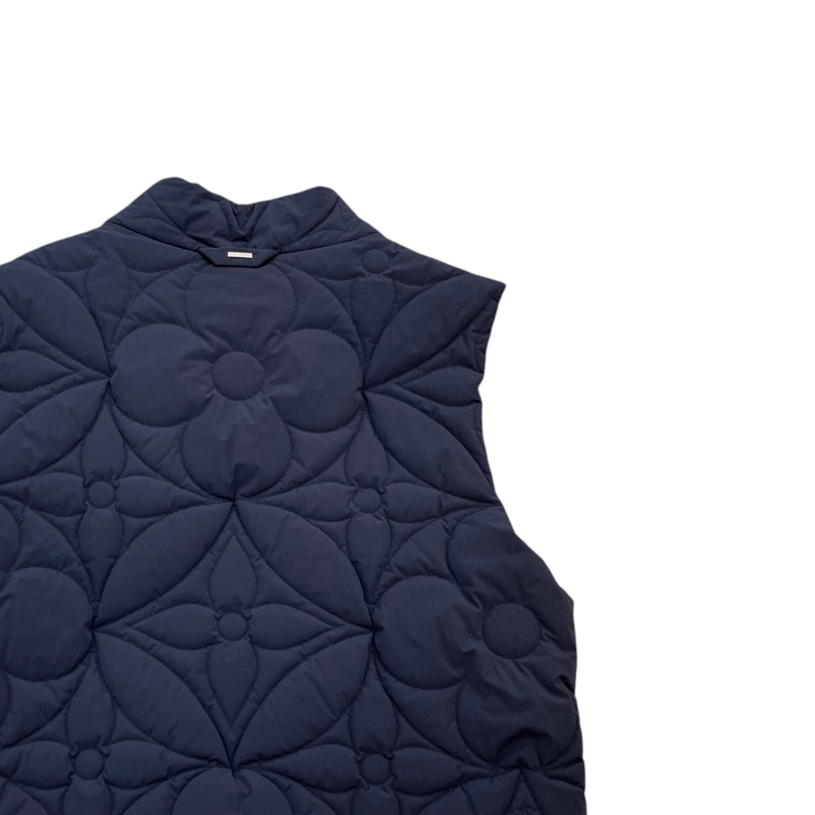Louis Vuitton Men's Padded Monogram Flower Gilet Navy Size M - Photo 4