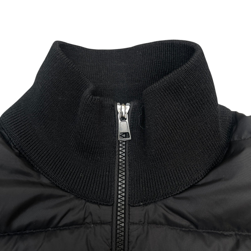 Men's Cardigan Tricot Down Jacket Black Size XXL