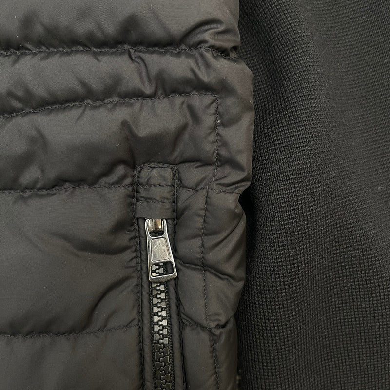 Men's Cardigan Tricot Down Jacket Black Size XXL