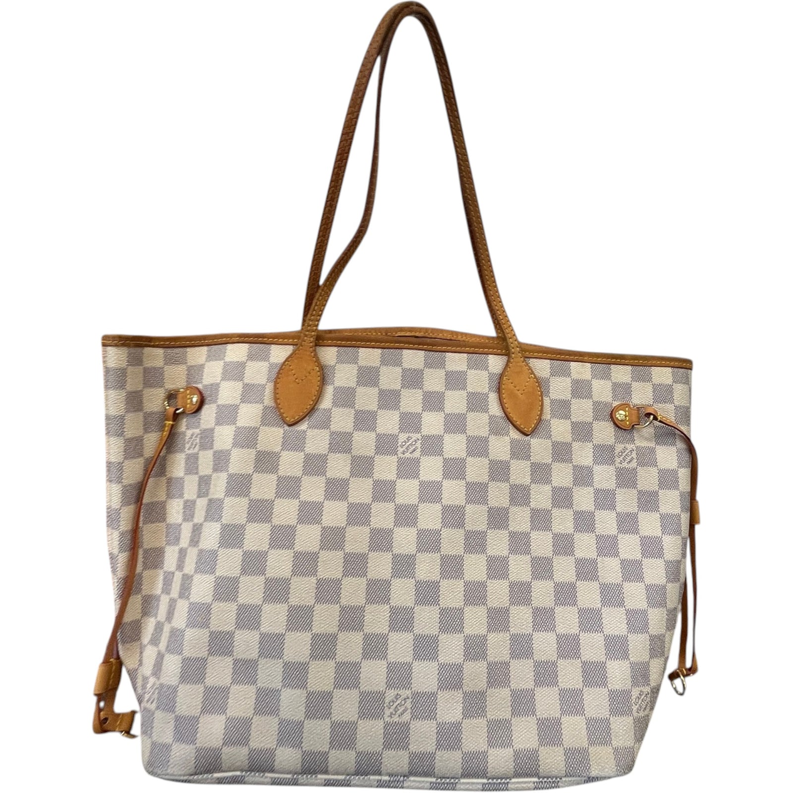 Women's Damier Azur Neverfull Mm Tote Bag White - Photo 3