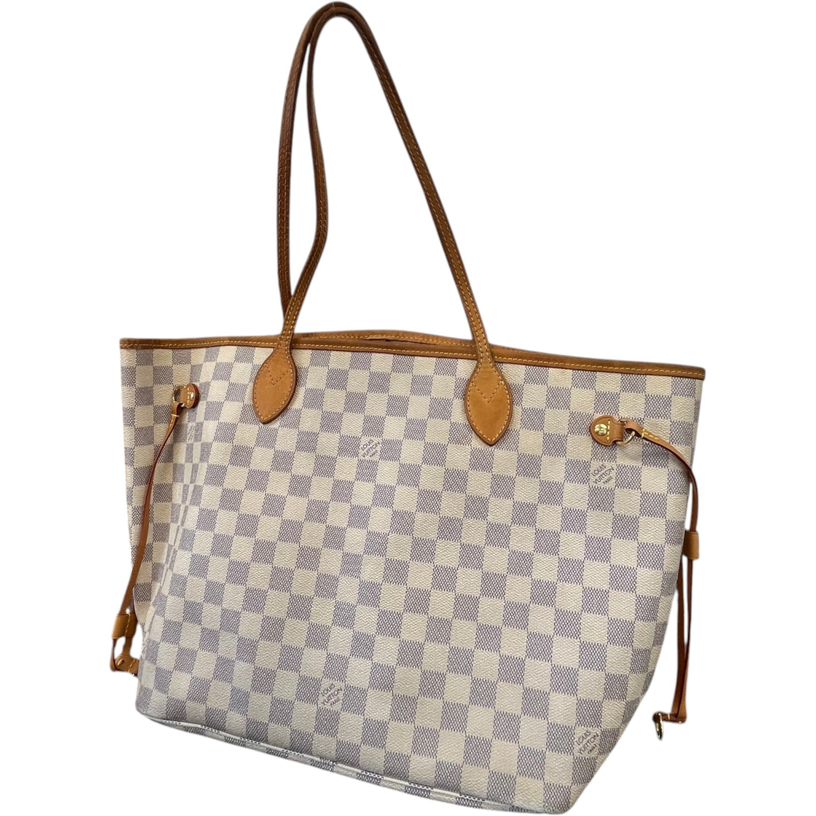 Women's Damier Azur Neverfull Mm Tote Bag White - Photo 8