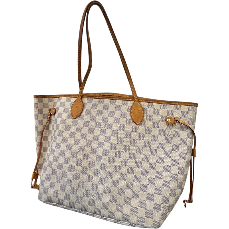 Women's Damier Azur Neverfull Mm Tote Bag White