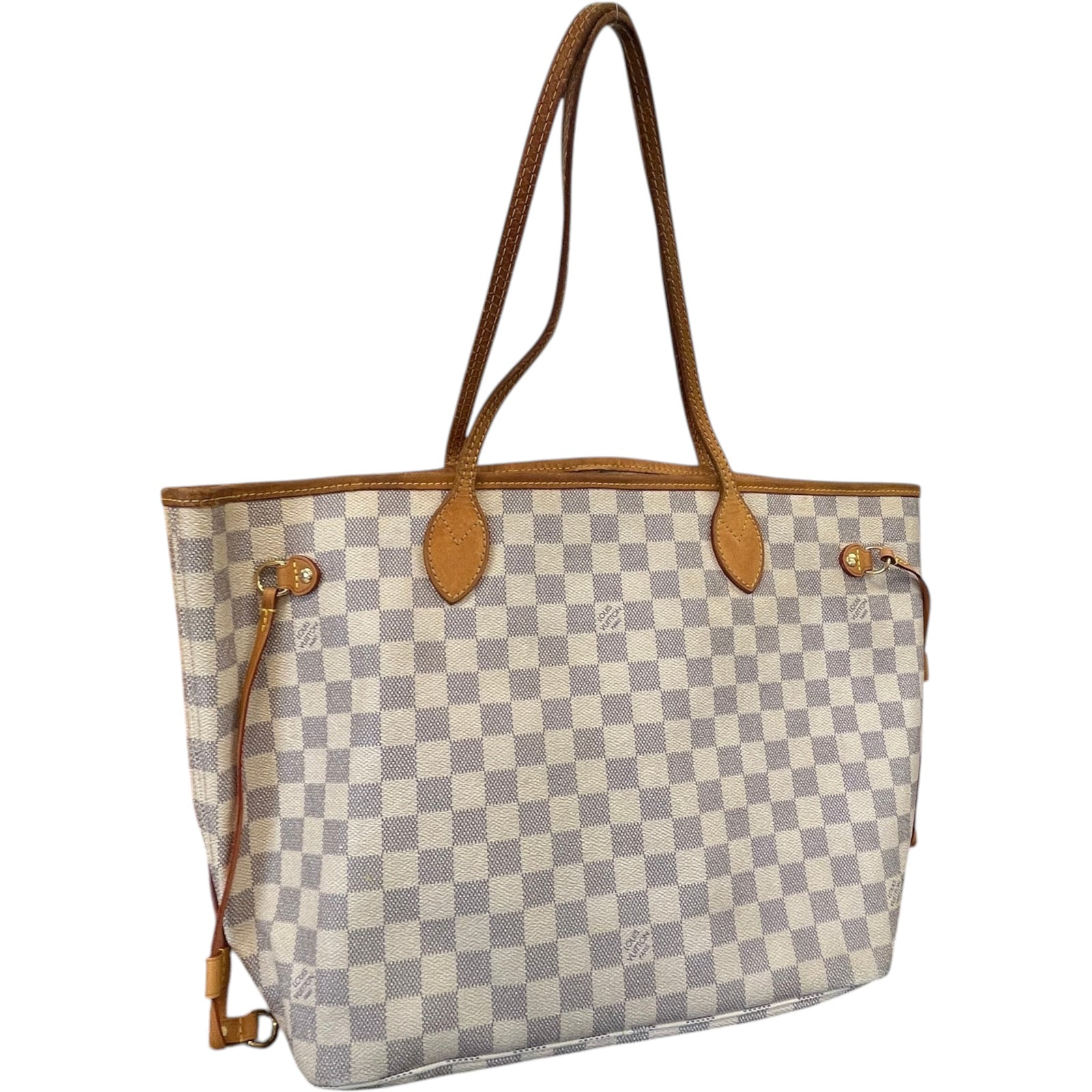 Women's Damier Azur Neverfull Mm Tote Bag White - Photo 9