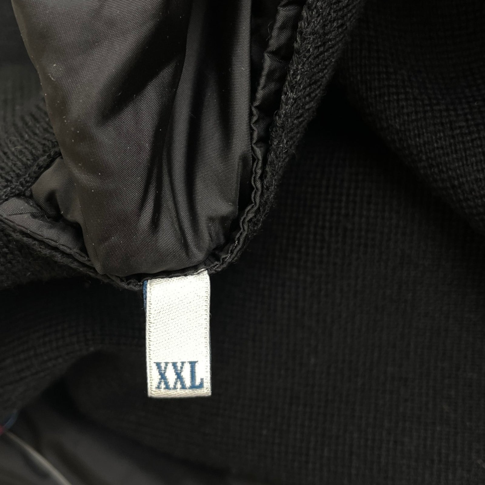 Men's Cardigan Tricot Down Jacket Black Size XXL - Photo 10
