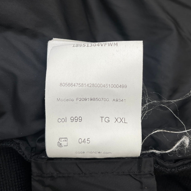 Men's Cardigan Tricot Down Jacket Black Size XXL
