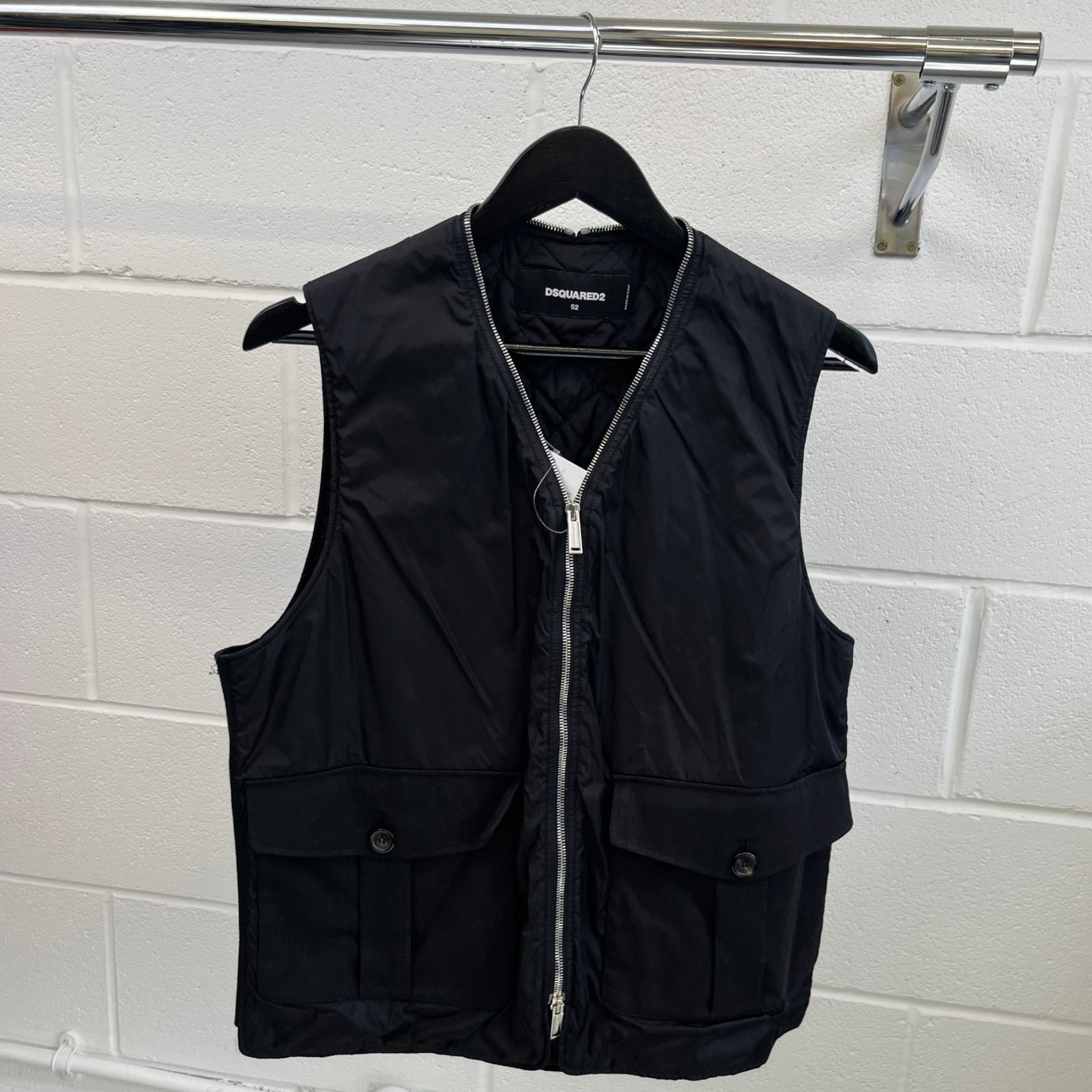 Men's Utility Vest Gilet Black Size IT 52 / XL - Photo 9